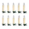 Набор елочных свечей Vegas 55118 теплые LED с эффектом пламени беспроводных с пультом 1.8*10 см 10 шт