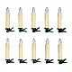 Набор елочных свечей Vegas 55118 теплые LED с эффектом пламени беспроводных с пультом 1.8*10 см 10 шт