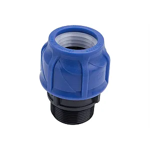 Муфта Valfex 121001140112 ПНД компресионная соединительная c наружной резьбой 40*1 1/2