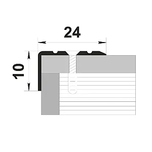 Порог угол Best Profile Д1 золото 24*10 мм 0.9 м анодированный