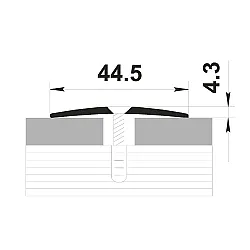 Порог Best Profile А45 КЕ золото 1.8 м анодированный
