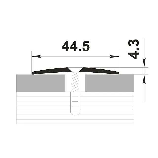 Порог Best Profile А45 КЕ золото 1.8 м анодированный