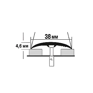 Порог Sanrelia В2Л П04 дуб мелинга капучино 38 мм 1.8 м