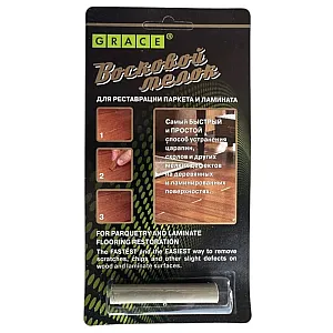 Восковой мелок Grace для ремонта сколов на ламинате и паркете серый