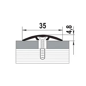 Порог Sanrelia В2Л П12 дуб филадельфия светлый 35 мм 1.35 м