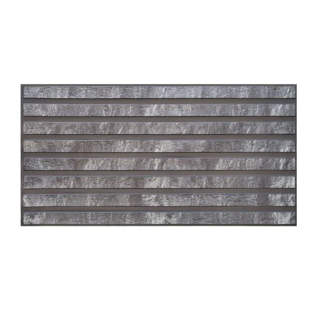 Панель ПВХ Grace Рейки Серый гранит 970*500 мм