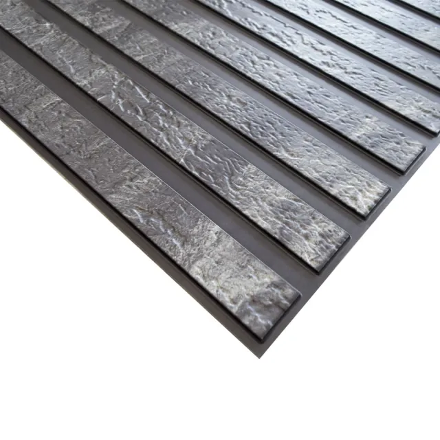 Панель ПВХ Grace Рейки Серый гранит 970*500 мм