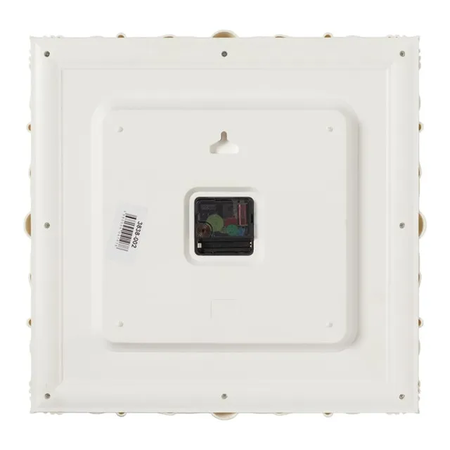 Часы настенные Рубин 3838-002 белые с золотом 38*38*5 см