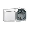 Блок Schneider Electric Этюд ВРА16-241В 1-клавишный выключатель сх-1 + розетка с заземлением