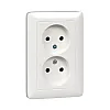 Розетка Schneider Electric Хит РС16-235-В двойная без заземления без шторок