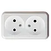 Розетка Schneider Electric Хит RA16-237I-B двойная без заземления белый