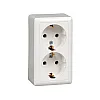 Розетка Schneider Electric Хит RA16-238I-B двойная с заземлением белая