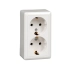 Розетка Schneider Electric Хит RA16-238I-B двойная с заземлением белая