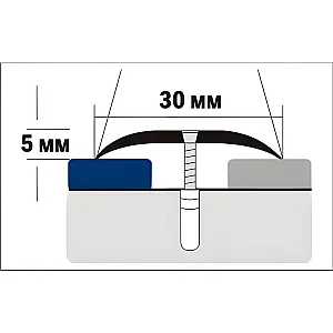 Порог Пластал А30 Л дуб пепельный 1.35 м