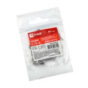 Наконечник штыревой втулочный EKF nhvi-0.75-8 НШвИ 0.75-8 50 шт