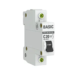 Автоматический выключатель EKF ВА 47-29 Basic 12/120 1Р 20А