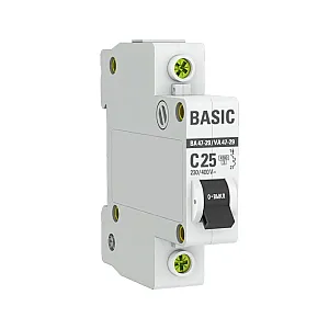 Автоматический выключатель EKF ВА 47-29 Basic 1Р 25А