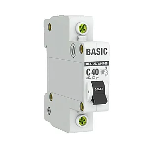 Автоматический выключатель EKF ВА47-29 Basic 12/120 1Р 40А