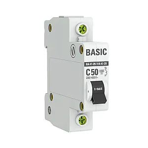Автоматический выключатель EKF ВА47-29 Basic 12/120 1Р 50А