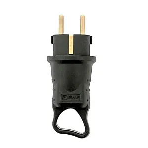 Вилка EKF Марс RPS-017-16-230-44 угловая 2P+PE 16A 230В IP44 каучук черная