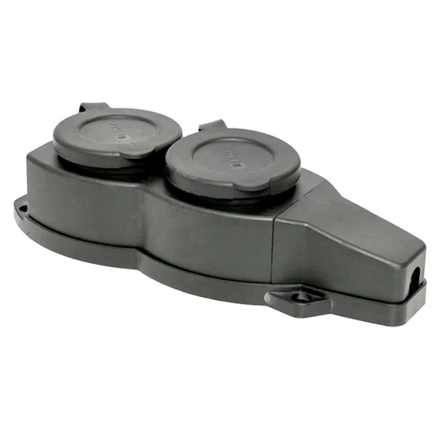 Колодка розеточная EKF Марс 230В 2P+PE 16A IP44 с защитными крышками каучуковая
