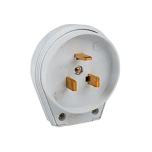 Вилка для разъема EKF PROxima AS-250-B-01 РШ-ВШ 32А 250В 2P+PE пластиковая белая