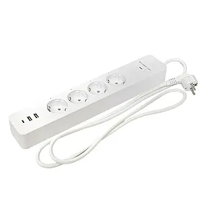 Умный удлинитель EKF Connect RCE-2-WF Wi-Fi PRO 4 гнезда с заземлением+USB*3+Type-C