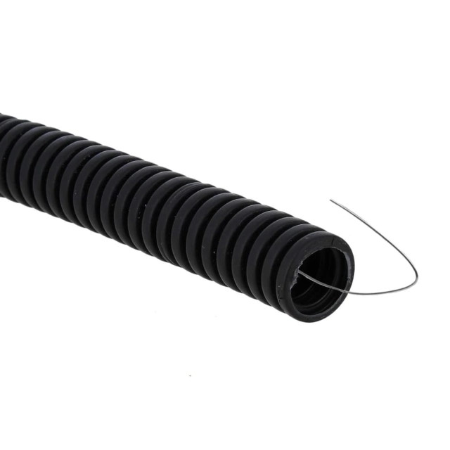 Труба гофрированная ПВХ EKF Plast tg-z-20-100-black 20 мм с протяжкой черная Труба гофрированная ПВХ EKF Plast tg-z-20-100-black 20 мм с протяжкой черная