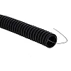 Труба гофрированная ПВХ EKF  tg-z-25-50-black 25 мм с протяжкой черная