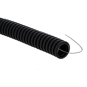 Труба гофрированная ПВХ EKF Plast tg-z-25-50-black 25 мм с протяжкой черная