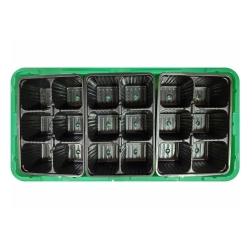 Мини-парник InGreen ING60011F пластмассовый 18 ячеек зеленый 455*215*130 мм