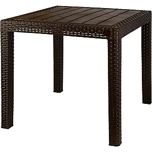 Стол InGreen Rattan пластиковый малый 789*789*701 мм горький шоколад