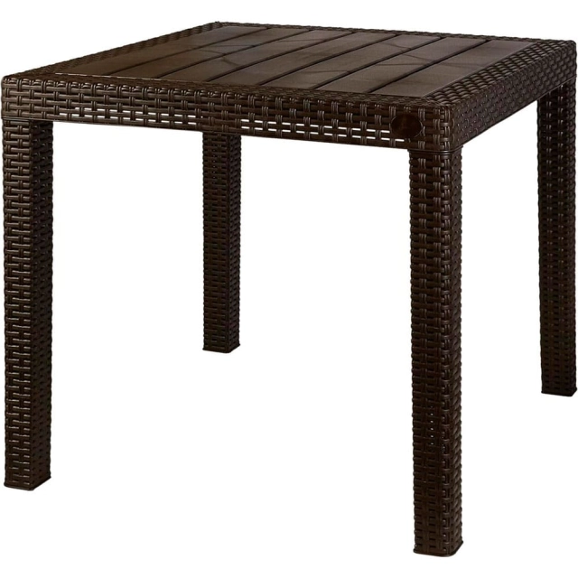 Стол InGreen Rattan пластиковый малый 789*789*701 мм горький шоколад Стол InGreen Rattan пластиковый малый 789*789*701 мм горький шоколад