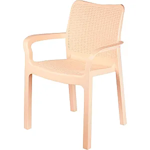 Стул InGreen Rattan пластиковый 506*580*833 мм сливочный