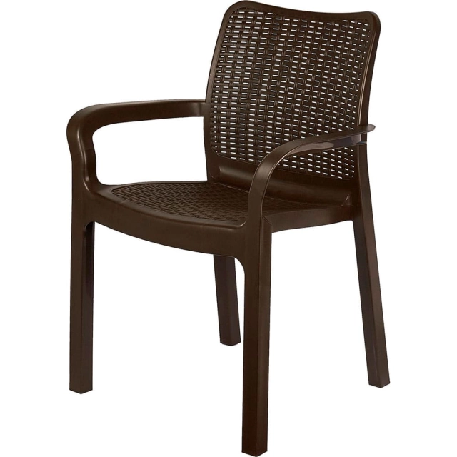 Стул InGreen Rattan пластиковый 506*580*833 мм горький шоколад Стул InGreen Rattan пластиковый 506*580*833 мм горький шоколад