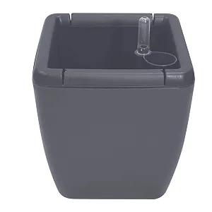 Горшок с автополивом InGreen Munchen Вулканический серый квадратный с внутренней вставкой 5 л