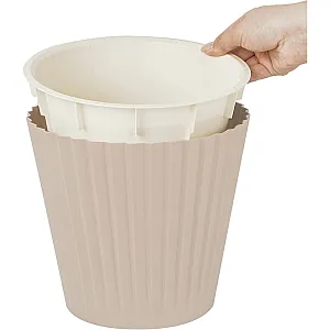 Горшок для цветов InGreen Sand IG640310047 молочный шоколад с дренажной вставкой 10.5 л