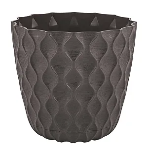 Горшок для цветов InGreen Wave Горький шоколад со съемным поддоном 2.5 л