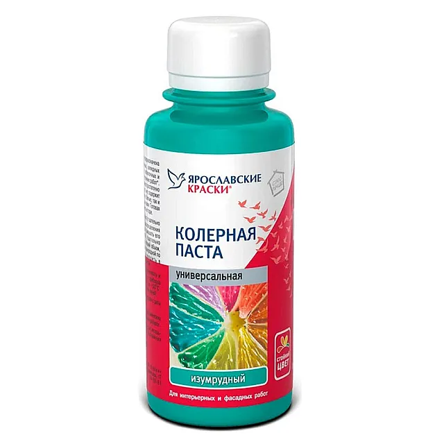 Паста колерная Ярославские краски универсальная изумрудный 0.1 л