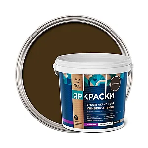 Эмаль Ярославские краски универсальная коричневая матовая 0.9 кг