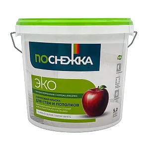 Краска Ярославские краски ПОСНЕЖКА интерьерная белая 5 л