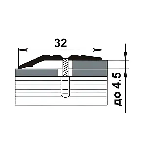 Порог Лука ПР 03/094/0.9/С1 венге 0.9 м