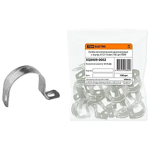 Скоба TDM Electric SQ0409-0002 металлическая однолапковая 12-13 мм