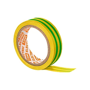 Изолента TDM Electric SQ0526-0027 ПВХ 0.13*15 мм 10 м желто-зеленая