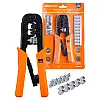 Набор TDM Electric SQ1001-0207 клещи обжимные KO-9E RJ-11/45 + наконечники RJ-11/45 20 шт