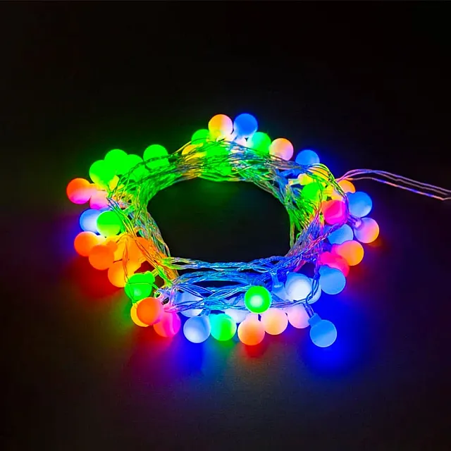 Гирлянда светодиодная TDM Electric Шарики SQ0361-0046 50LED 8 режимов 5 м многоцветная