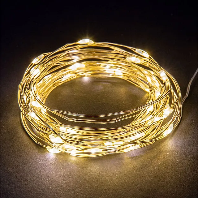 Гирлянда светодиодная TDM Electric Роса SQ0361-0051 20LED 3000К 2*АА 2 м