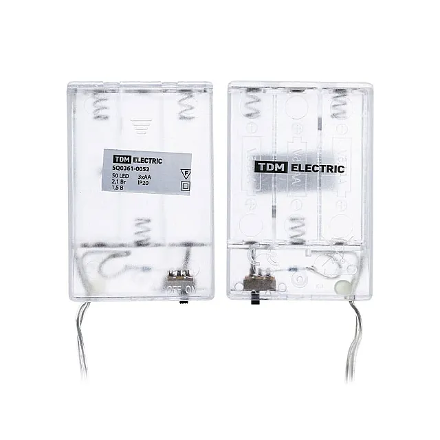 Гирлянда светодиодная TDM Electric Роса SQ0361-0052 50LED 3000К 3*АА 5 м