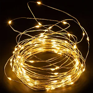 Гирлянда светодиодная TDM Electric Роса SQ0361-0053 100 Led 3000К 3*АА 10 м