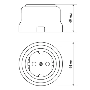 Розетка TDM Electric Виви SQ1820-1317 2П+З 16А 250В слоновая кость